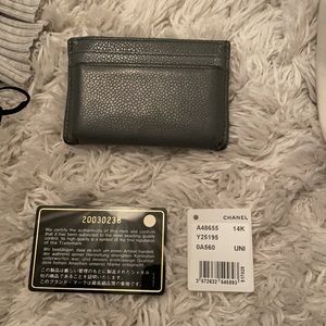 Chanel gray cardholder